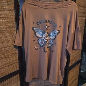 Dreamer Graphic Brown Women's Top